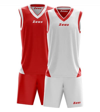 Echipament baschet Doblo ZEUS - Alb Rosu