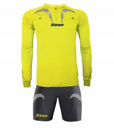 Echipament arbitru Kit Arbitro Pro, ZEUS - Galben Fluo Gri