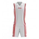 Echipament baschet Kit Bozo, ZEUS - Alb Rosu