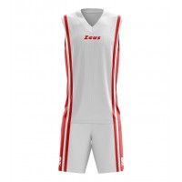 Echipament baschet Kit Bozo, ZEUS - Alb Rosu