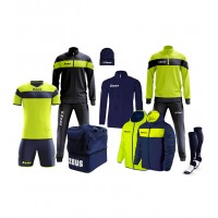 Set complet pentru fotbal Box Apollo, ZEUS - Blue-Yellow Fluo
