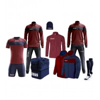 Set complet pentru fotbal Box Apollo, ZEUS - Blue-Grena