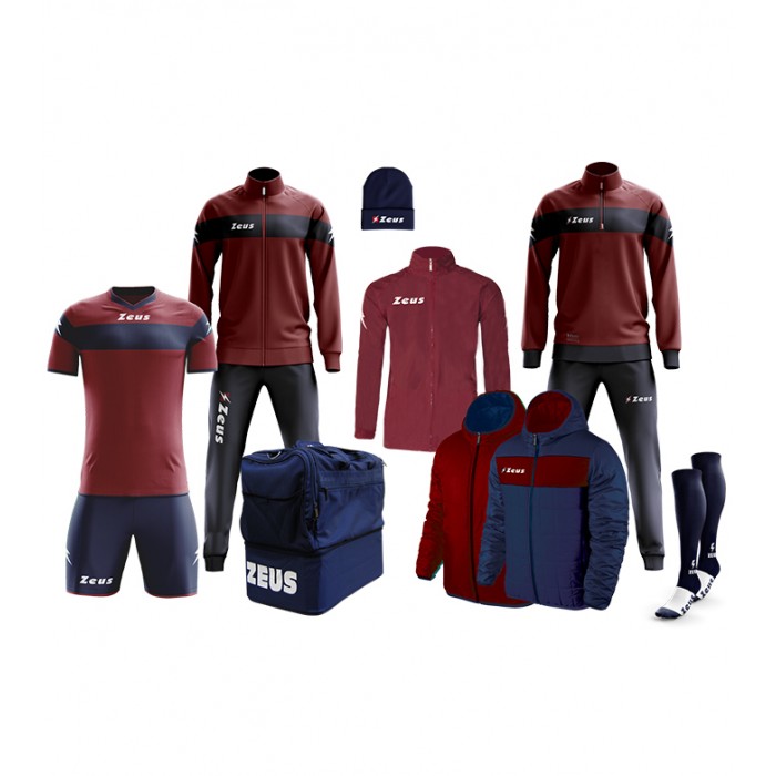 Set complet pentru fotbal Box Apollo, ZEUS - Blue-Grena