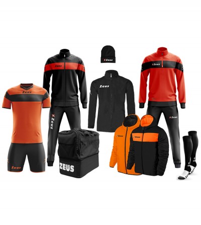 Set complet pentru fotbal Box Apollo, ZEUS - Black-Orange Set complet pentru fotbal Box Apollo, ZEUS - Black-Orange
