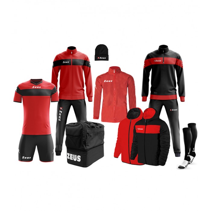 Set complet pentru fotbal Box Apollo, ZEUS - Black-Red