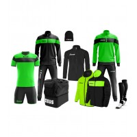 Set complet pentru fotbal Box Apollo, ZEUS - Green Fluo-Black