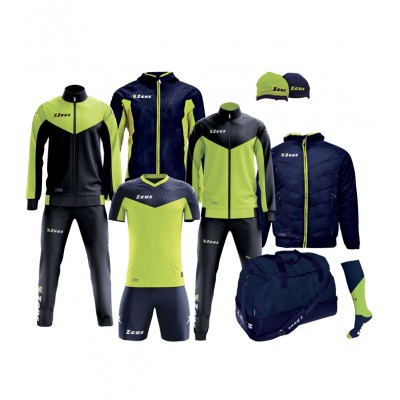 Set complet pentru fotbal Box Ulysse, ZEUS - Blue-Yellow Fluo