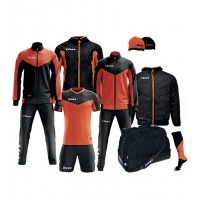 Set complet pentru fotbal Box Ulysse, ZEUS - Black-Orange Fluo