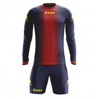 Echipament fotbal cu maneca lunga Kit Ercole, ZEUS - Bleumarin Rosu