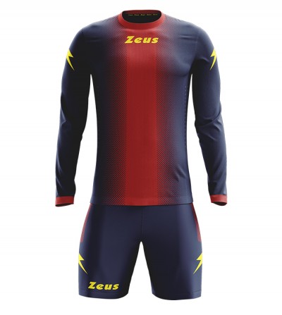 Echipament fotbal cu maneca lunga Kit Ercole, ZEUS - Bleumarin Rosu