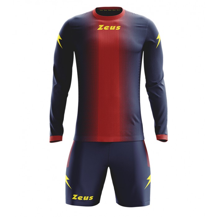 Echipament fotbal cu maneca lunga Kit Ercole, ZEUS - Bleumarin Rosu