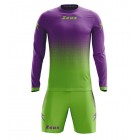 Echipament fotbal cu maneca lunga Kit Eros, ZEUS - Verde-Fluo Violet