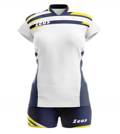 Echipament volei dama Kit Itaca Donna, ZEUS - bianco_giallo_blu