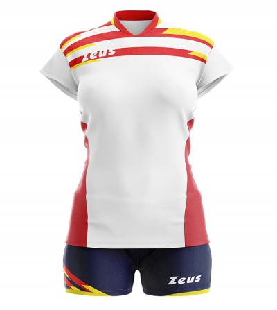 Echipament volei dama Kit Itaca Donna, ZEUS - bianco_rosso_blu