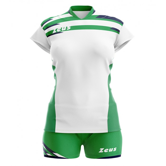Echipament volei dama Kit Itaca Donna, ZEUS - bianco_verde_blu