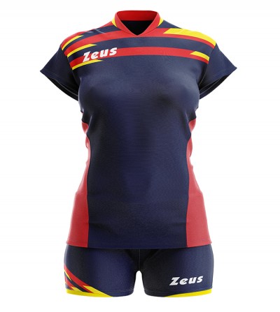Echipament volei dama Kit Itaca Donna, ZEUS - blu_rosso_giallo