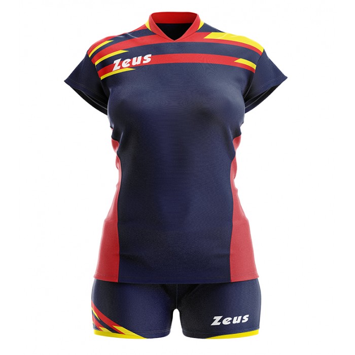 Echipament volei dama Kit Itaca Donna, ZEUS - blu_rosso_giallo