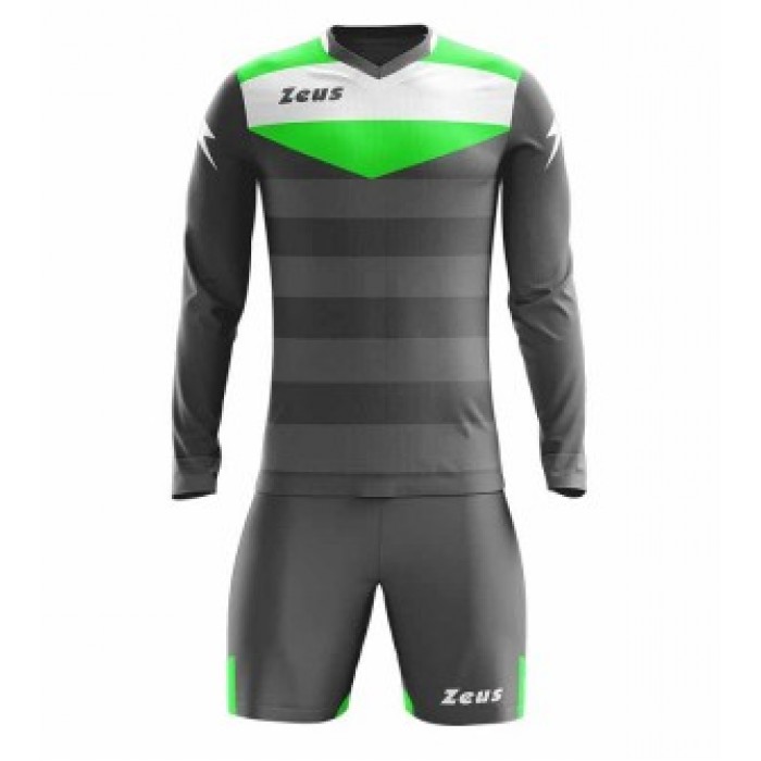 Echipament portar fotbal Gk Argo, ZEUS - Gri-Alb-Verde Fluo Echipament portar fotbal Gk Argo, ZEUS - Gri-Alb-Verde Fluo