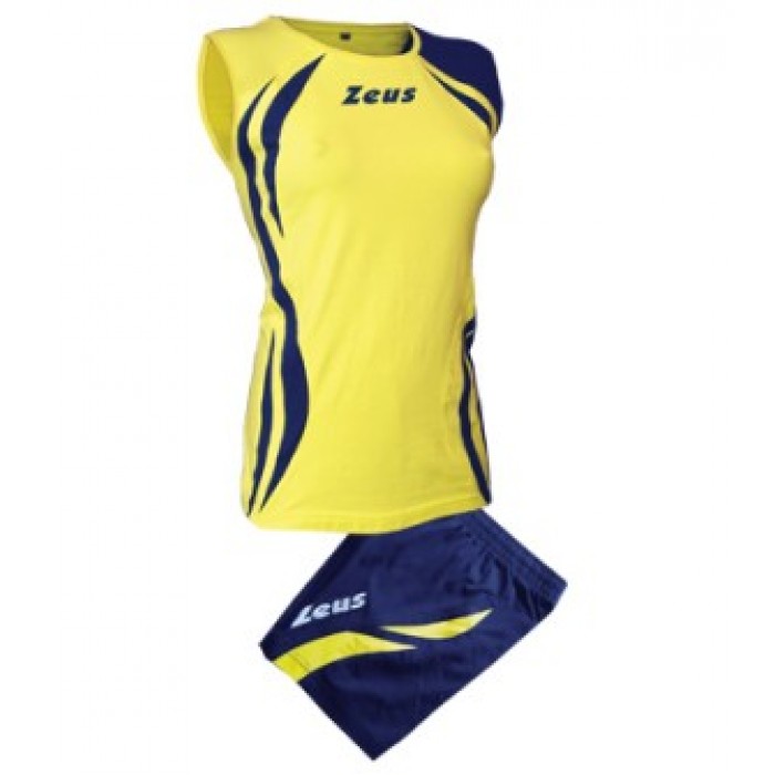 Echipament volei Klima ZEUS - Galben Blue Echipament volei Klima ZEUS - Galben Blue