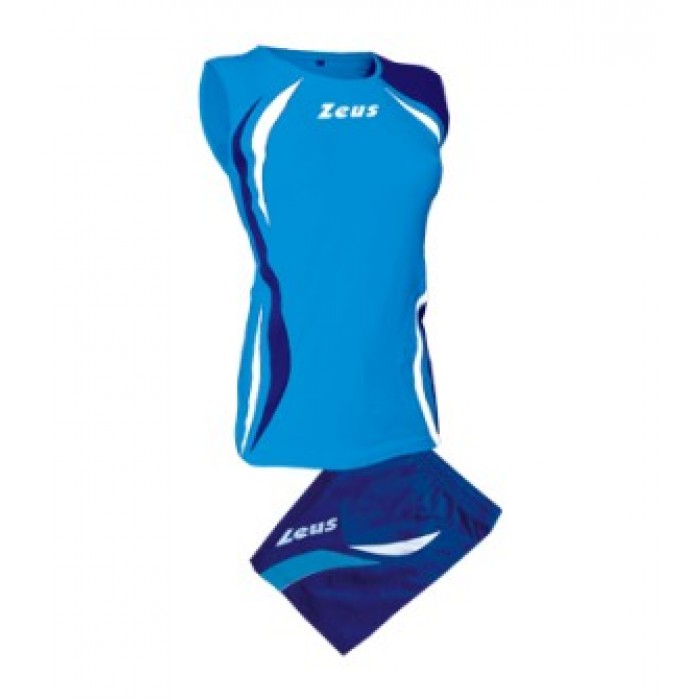 Echipament volei Klima ZEUS - Albastru Blue Alb Echipament volei Klima ZEUS - Albastru Blue Alb