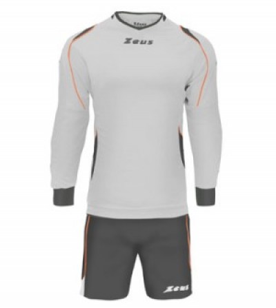 Echipament portar fotbal Kit GK Paros ZEUS - bianoco-grigio-aranciofluo