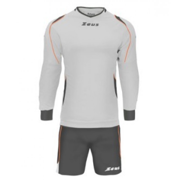 Echipament portar fotbal Kit GK Paros ZEUS - bianoco-grigio-aranciofluo Echipament portar fotbal Kit GK Paros ZEUS - bianoco-grigio-aranciofluo