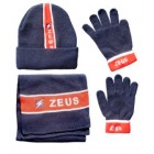 Set caciula, fular si manusi Tris Winter ZEUS - Bleumarin Rosu
