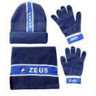 Set caciula, fular si manusi Tris Winter ZEUS - Bleumarin Royal