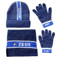 Set caciula, fular si manusi Tris Winter ZEUS - Bleumarin Royal