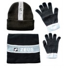Set caciula, fular si manusi Tris Winter ZEUS - Negru Gri